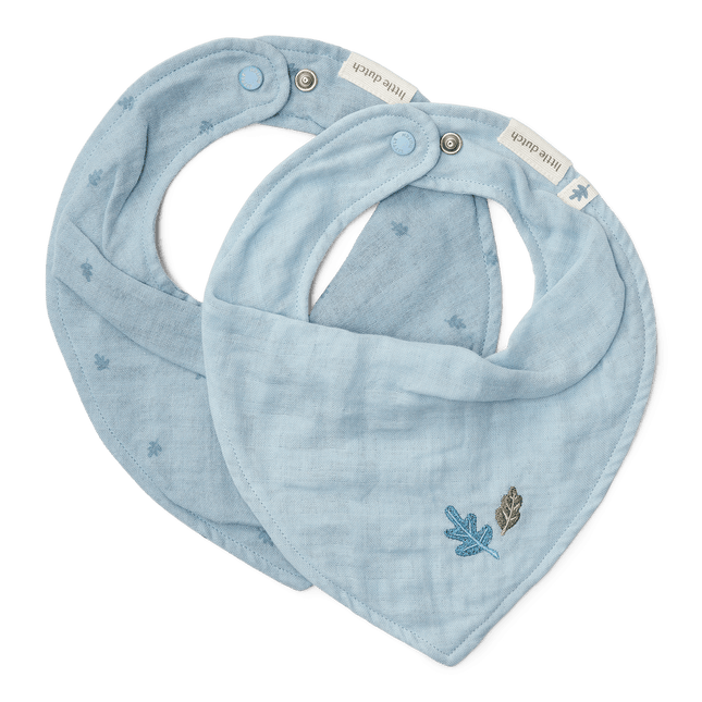 Bandana slab set van 2 - Pure Denim Blue - Babywinkel - 8721122584743