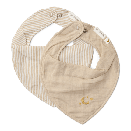 Bandana slab set van 2 - Pure Soft Beige - Babywinkel - 8721122584521