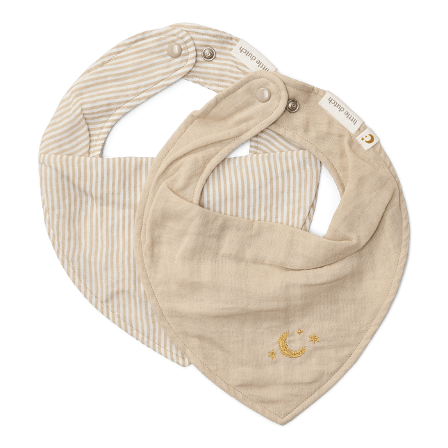 Bandana slab set van 2 - Pure Soft Beige - Babywinkel - 8721122584521