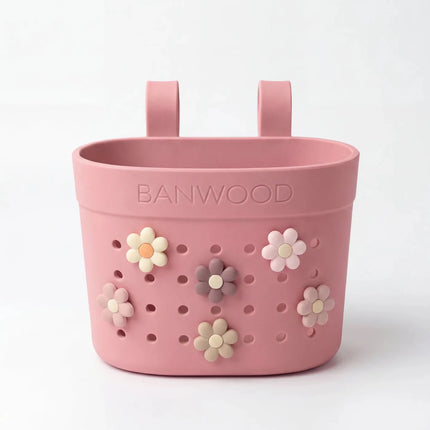 Banwood Kinderstep- en Fietsmandje Pin & Ride Raspberry koop je bij Babywinkel