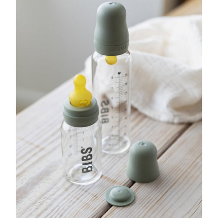 BIBS Babyfles Glas 225ml Baby Blue - BIBS - Babywinkel - 5713795238705