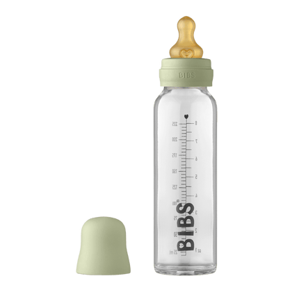 BIBS Babyfles Glas 225ml Sage - BIBS - Babywinkel - 5713795220939