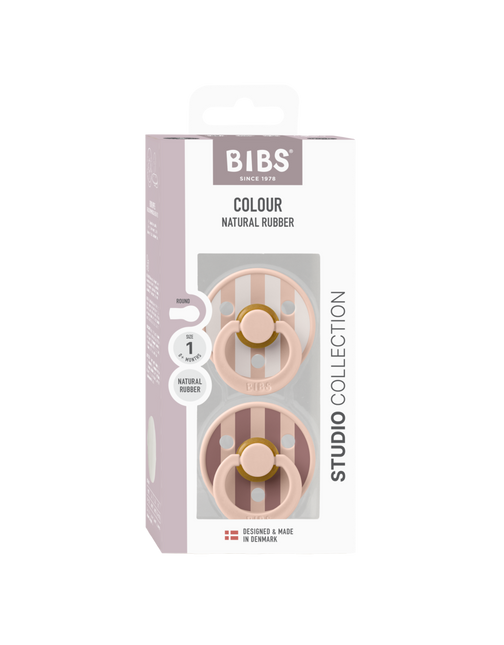 BIBS Speen Maat 1 Studio Colour Block Blush Mix 2St koop je bij Babywinkel