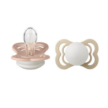 BIBS Speen Maat 2 Blush Night/Vanilla Night Supreme Silicone 2st - BIBS - Babywinkel - 5713795222537