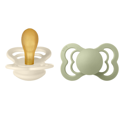 BIBS Speen Maat 2 Ivory/Sage Supreme Latex 2st - BIBS - Babywinkel - 5713795199426