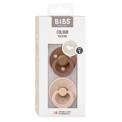 BIBS Speen Maat 2 Latex Anatomical Blush/Woodchuck 2st - BIBS - Babywinkel - 5713795242535