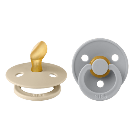 BIBS Speen Maat 2 Latex Anatomical Vanilla/Cloud 2st koop je bij Babywinkel