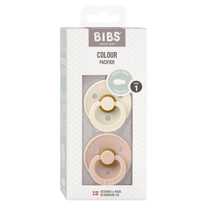 BIBS Speen Maat 2 Latex Symmetric Ivory/Blush 2st - BIBS - Babywinkel - 5713795242399