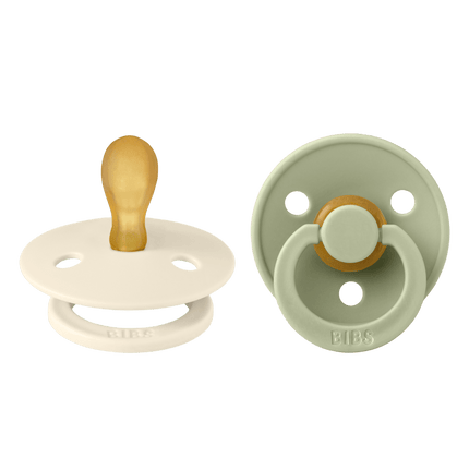 BIBS Speen Maat 2 Latex Symmetric Ivory/Sage 2st - BIBS - Babywinkel - 5713795242351