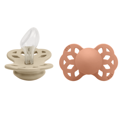 BIBS Speen Maat 2 Silicone Anatomical Vanilla/Peach 2st - BIBS - Babywinkel - 5713795243808