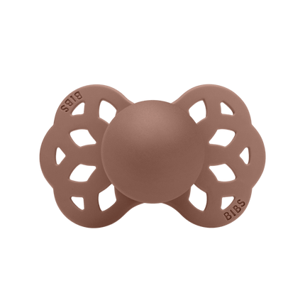 BIBS Speen Maat 2 Silicone Symmetrical Blush/Woodchuck 2st - BIBS - Babywinkel - 5713795243907