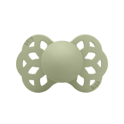 BIBS Speen Maat 2 Silicone Symmetrical Ivory/Sage 2st - BIBS - Babywinkel - 5713795246533