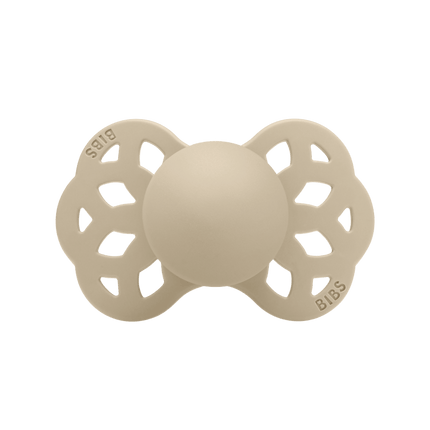 BIBS Speen Maat 2 Silicone Symmetrical Vanilla/Peach 2st - BIBS - Babywinkel - 5713795243822