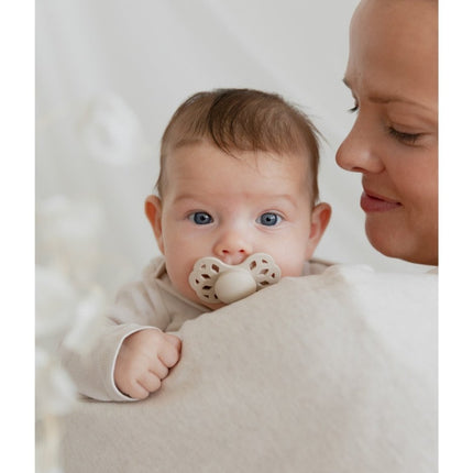 BIBS Speen Maat 2 Silicone Symmetrical Vanilla/Peach 2st - BIBS - Babywinkel - 5713795243822