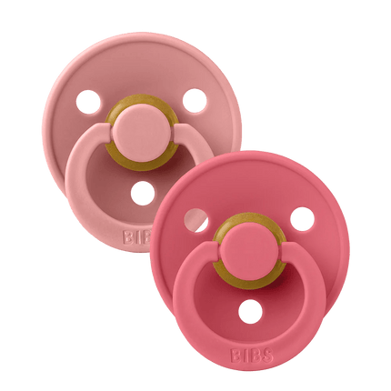 BIBS Speen Maat 2 Symmettrical Dusty Pink/Coral 2St - BIBS - Babywinkel - 5713795256143