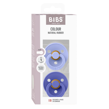 BIBS Spenen Maat 2 Colour Latex Hush/Grape 2st koop je bij Babywinkel
