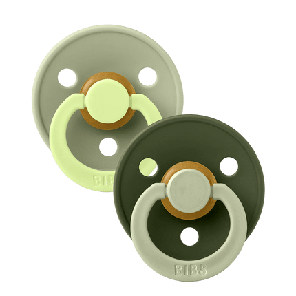 BIBS Spenen Pacifier Studio Fusion 2 pack Sage/Hunter green Maat 1 koop je bij Babywinkel