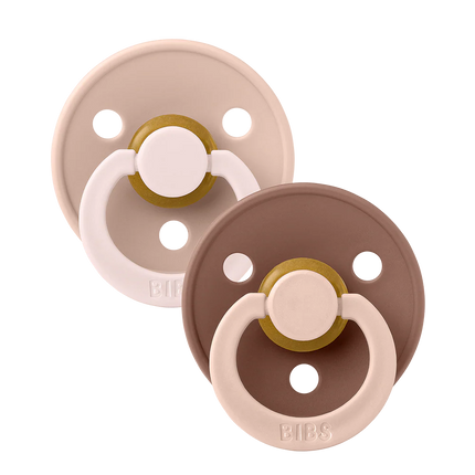 BIBS Spenen Pacifier Studio Fusion 2 pack Blush/Woodchuck speenmaat 3