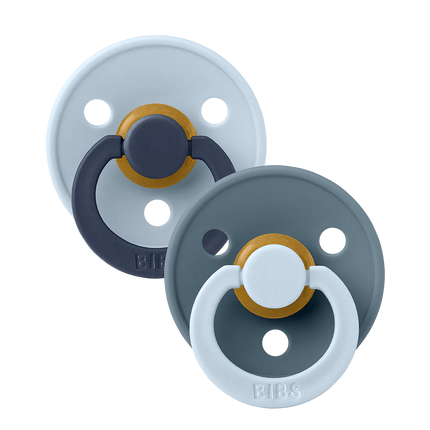 BIBS Spenen Pacifier Studio Fusion 2 pack Baby blue/petrol Speenmaat 1