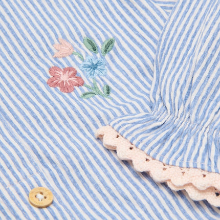 Blouse lange mouw Denim Blue Stripe koop je bij Babywinkel