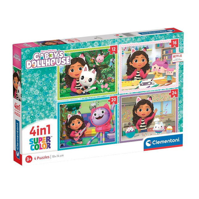 Clementoni Gabby's Dollhouse Puzzel 4 in 1 - Babywinkel - 8005125215249