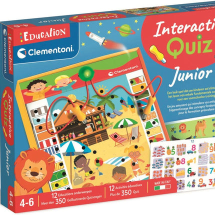 Clementoni Spelletje Quiz Met Prikpen 350 Vragen Junior - Babywinkel - 8005125561544