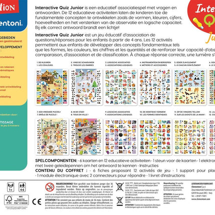 Clementoni Spelletje Quiz Met Prikpen 350 Vragen Junior - Babywinkel - 8005125561544