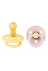 BIBS Speen Maat 1 Latex Pale Butter/Petal 2St koop je bij Babywinkel