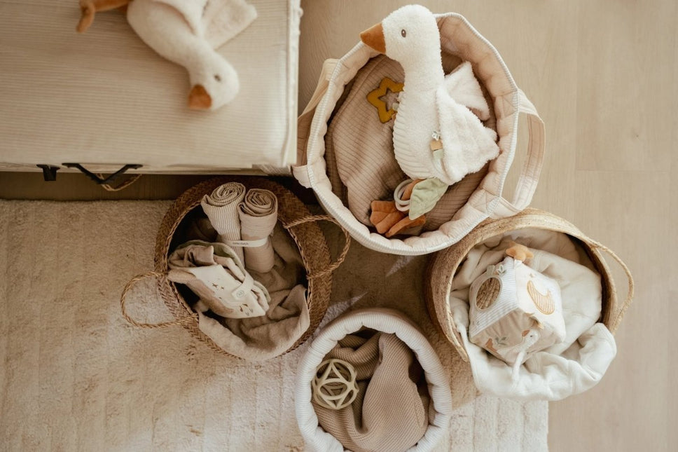 Little Dutch Commodemandje Pure Soft Beige Stripe koop je bij Babywinkel