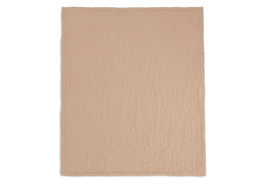 Deken Hydrofiel 75x100cm Jacquard - Biscuit - GOTS koop je bij Babywinkel
