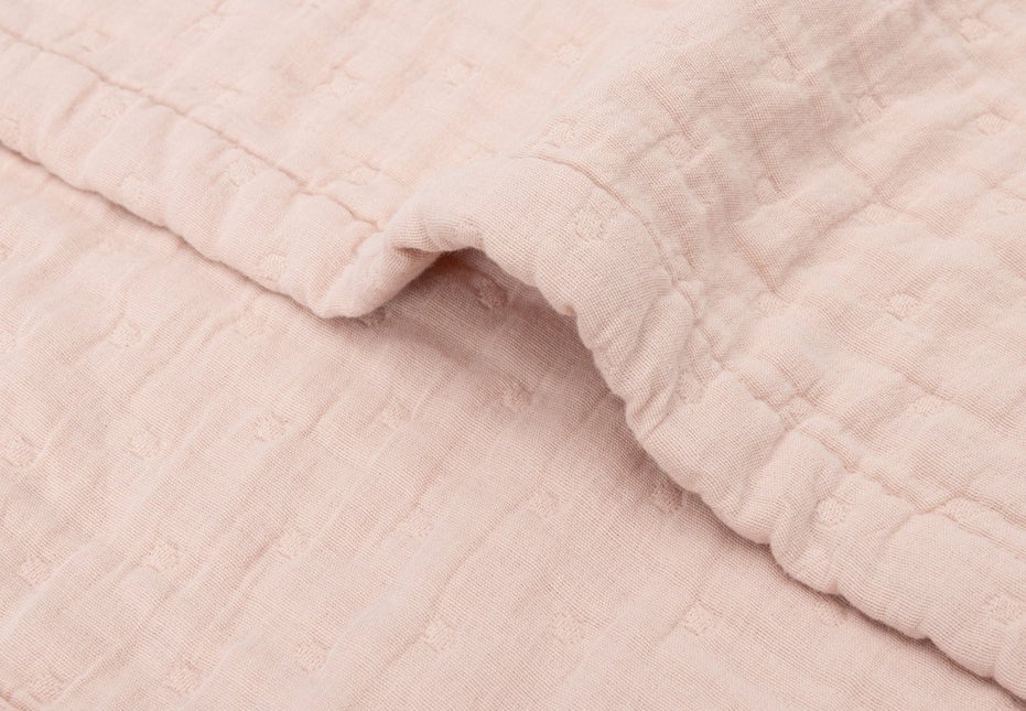 Deken Hydrofiel 75x100cm Jacquard - Wild Rose - GOTS koop je bij Babywinkel