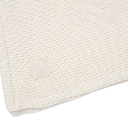 Deken Ledikant 100x150cm Basic Knit - Ivory/Coral Fleece - Babywinkel - 8717329379152