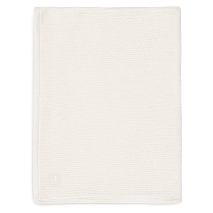 Deken Ledikant 100x150cm Basic Knit - Ivory/Coral Fleece - Babywinkel - 8717329379152