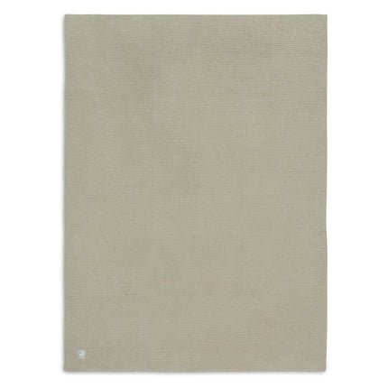 Deken Ledikant 100x150cm Basic Knit - Olive Green - Babywinkel - 8717329377394