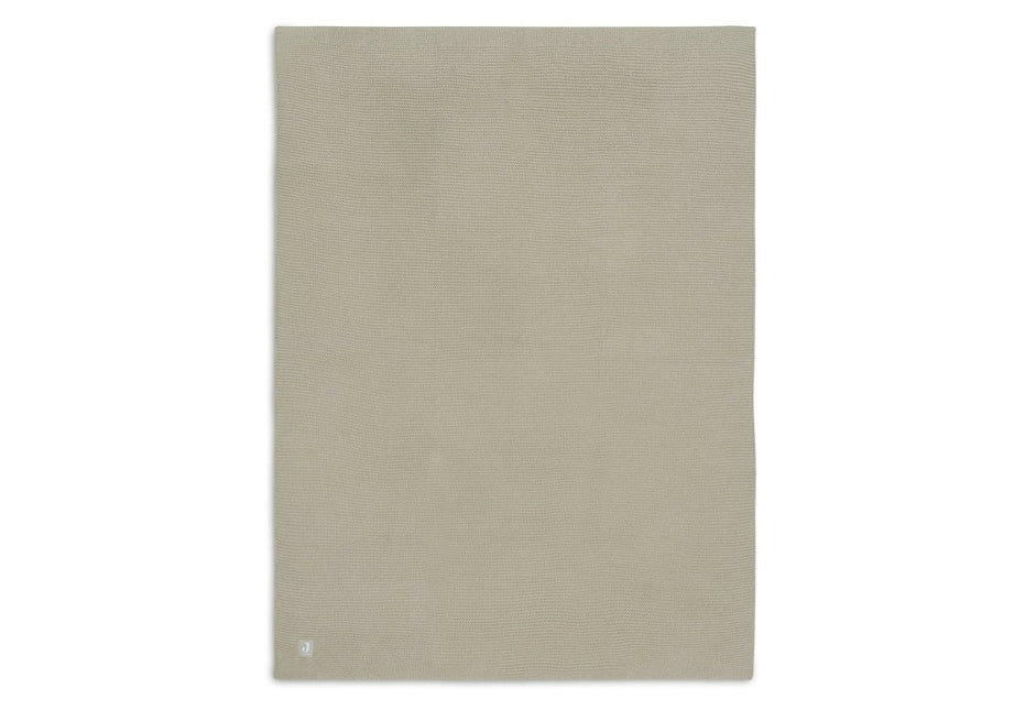 Deken Ledikant 100x150cm Basic Knit - Olive Green - Babywinkel - 8717329377394