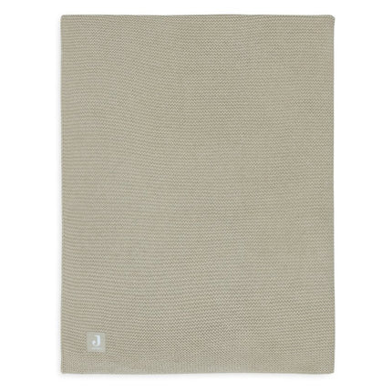 Deken Ledikant 100x150cm Basic Knit - Olive Green - Babywinkel - 8717329377394