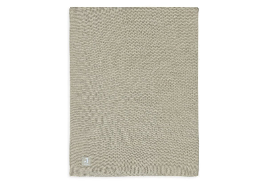 Deken Ledikant 100x150cm Basic Knit - Olive Green - Babywinkel - 8717329377394