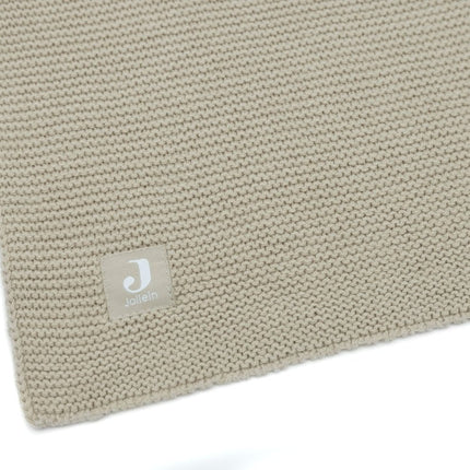 Deken Ledikant 100x150cm Basic Knit - Olive Green - Babywinkel - 8717329377394