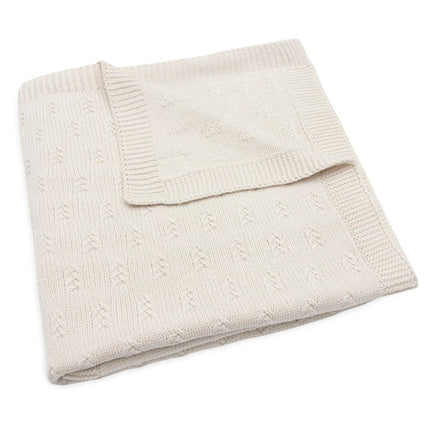 Deken Ledikant 100x150cm Grain Knit - Oatmeal - Babywinkel - 8717329377691