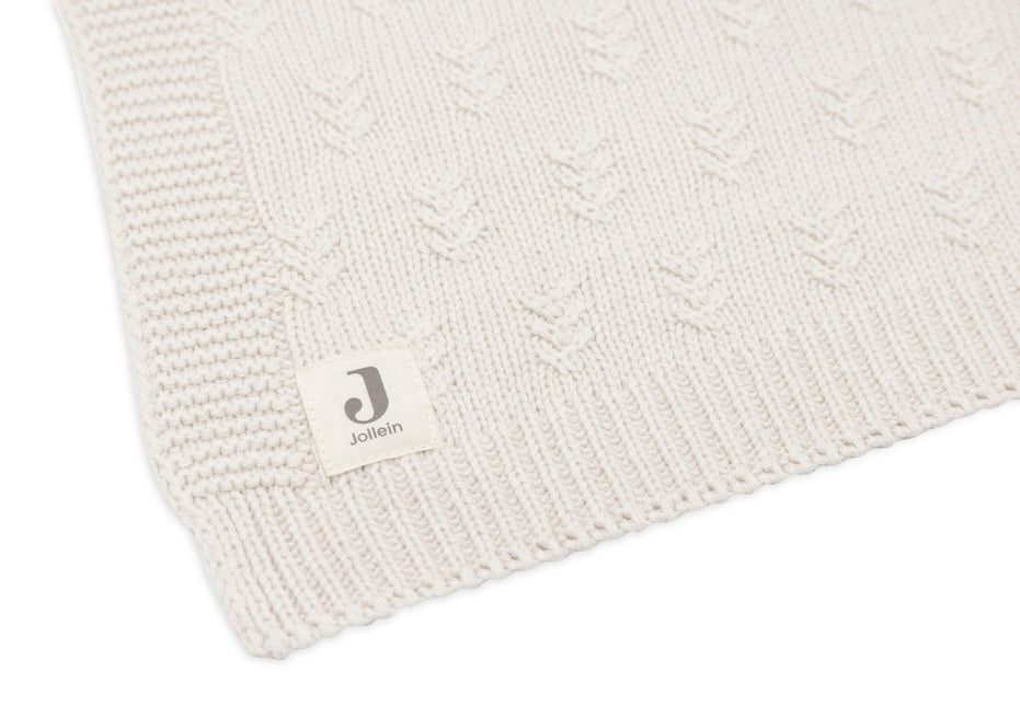Deken Ledikant 100x150cm Grain Knit - Oatmeal - Babywinkel - 8717329377691