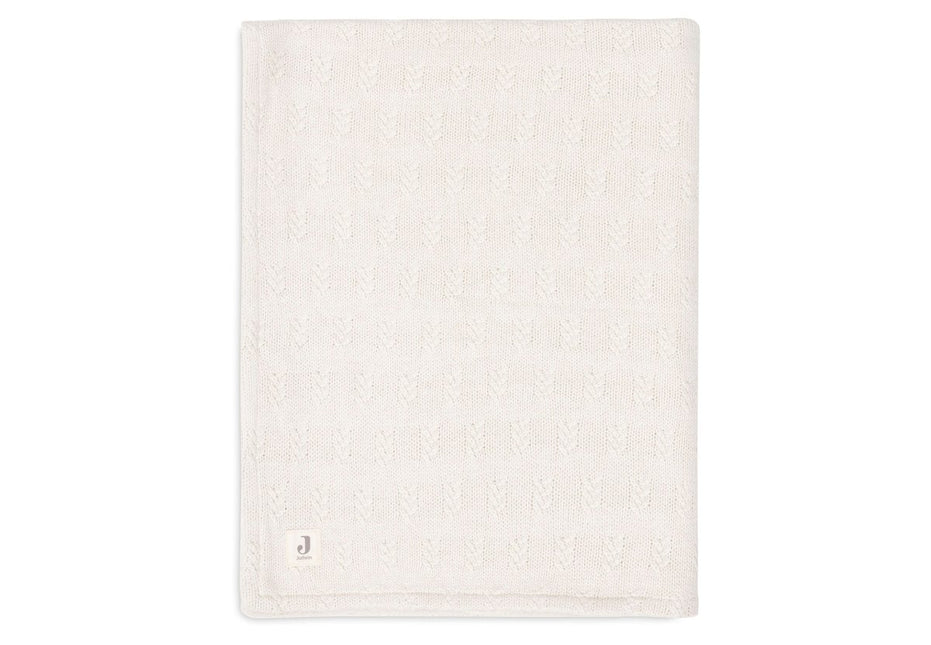 Jollein Wiegdeken Grain Knit Oatmeal/Velvet 75X100Cm koop je bij Babywinkel