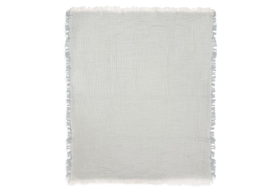 Jollein Wiegdeken Fringe Stripe - Sea Green/Ivory koop je bij Babywinkel