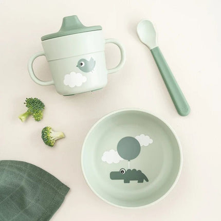 Done by Deer Kinderservies Happy Clouds Green - Done by Deer - Babywinkel - 5712643051312