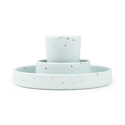 Done by Deer Kinderservies Set Confetti Blue 3st - Done by Deer - Babywinkel - 5712643042396