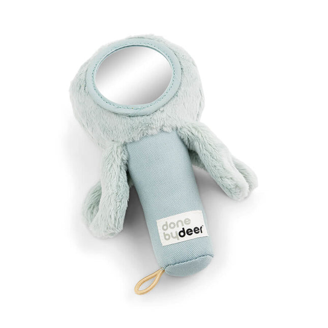 Done by Deer Rammelaar Met Spiegel Jelly Blue koop je bij Babywinkel