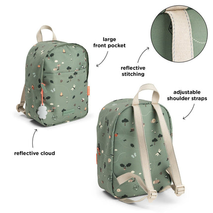 Done By Deer Rugtas Tiny Trails Green 7,5 liter koop je bij Babywinkel