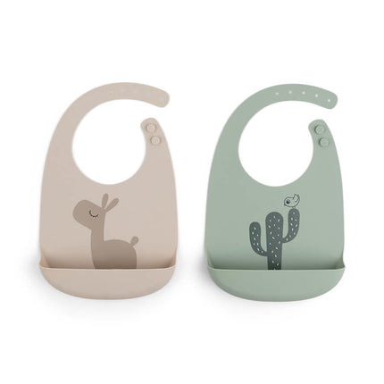 Done by Deer Slabbetje Silicone Lalee Sand/Green 2st - Done by Deer - Babywinkel - 5712643031871