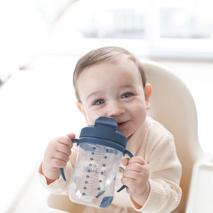 Dr. Brown's Baby's Eerste Rietjesbeker Blauw 270ml koop je bij Babywinkel