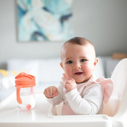 Dr. Brown's Baby's Eerste Rietjesbeker Coral 270ml koop je bij Babywinkel