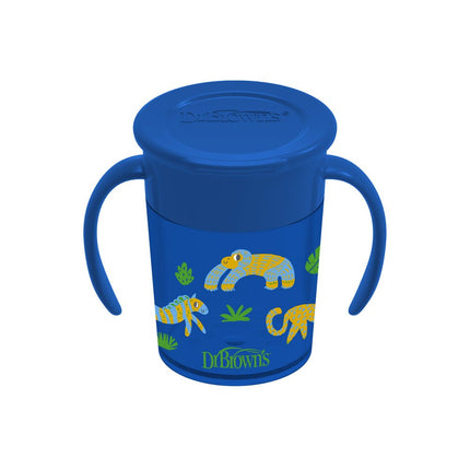 Dr. Brown's Drinkbeker Cheers 360 Cup Met Handvaten Blauw 200ml - Dr. Brown's - Babywinkel - 072239323809